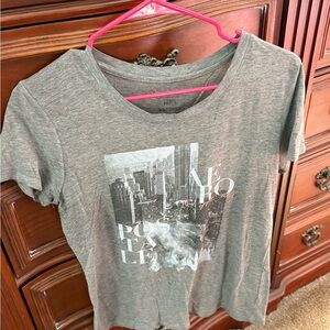Aeropostale Gray Graphic Women's Blouse